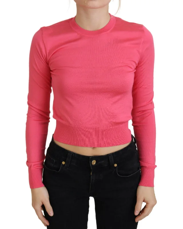 Dolce & Gabbana  Women's Pink Cropped Sweater