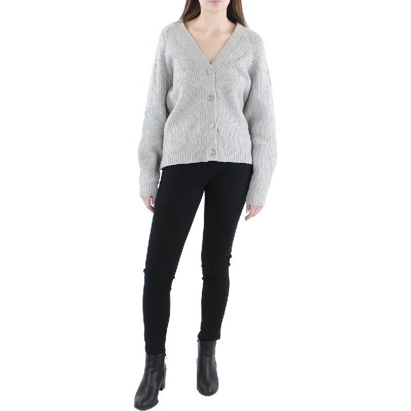 Womens Organic Cotton Cropped Cardigan Sweater