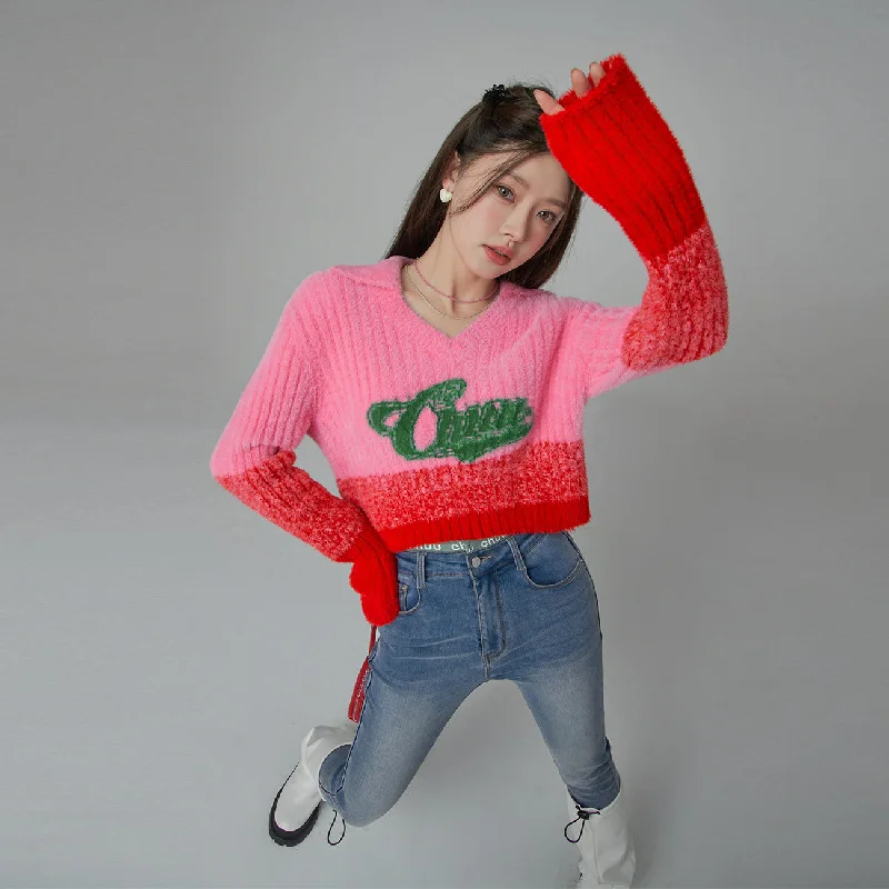 Bubbly Spirit Cropped Knit Sweater