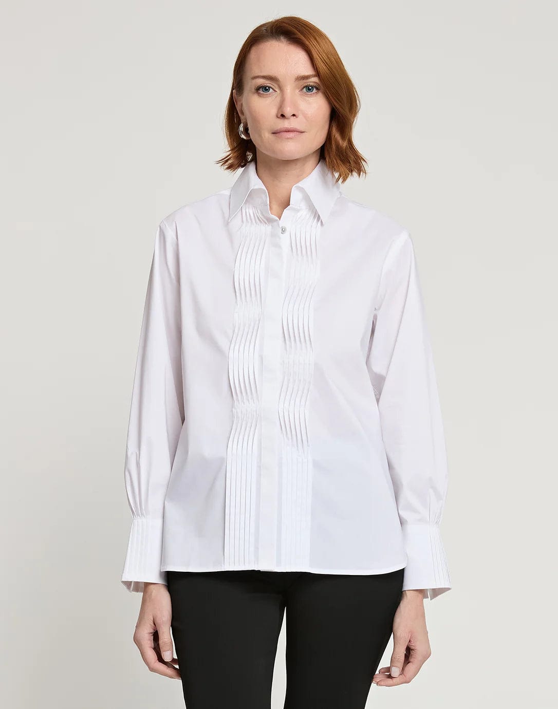 Hinson Wu Lilith Long Sleeve Pleated Placket Shirt