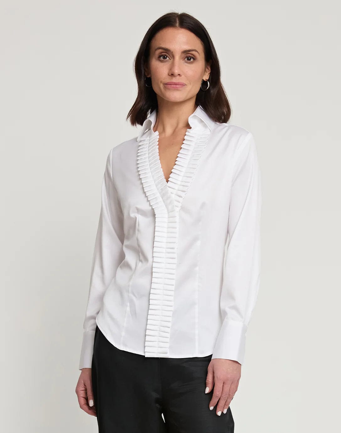 Hinson Wu Maya Long Sleeve Satin Shirt